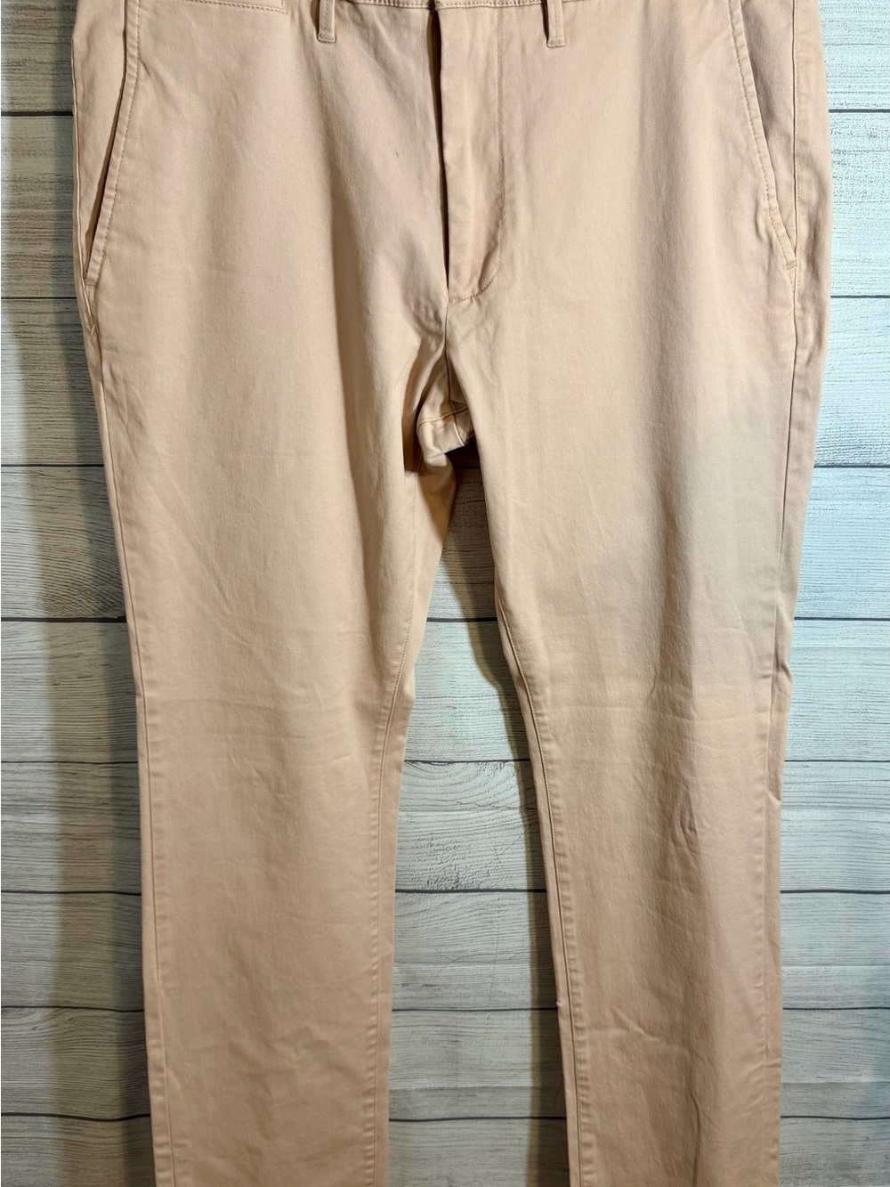 Men's Slim Chino Pants-Color Peach